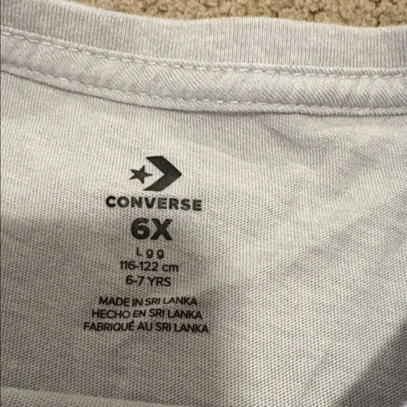 Converse Kids Light Gray Tee with Floral Accents - Picture 3 of 3
